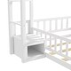preview thumbnail 24 of 25, Twin Size House-Style Headboard Floor Bed with Fence Guardrails without cushion