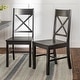preview thumbnail 1 of 16, Walker Edison Antique X-Back Dining Side Chairs (Set of 2) Black