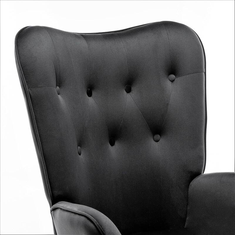 Kreedence 26.38" W Microfiber Accent Chair with Wing Back Design