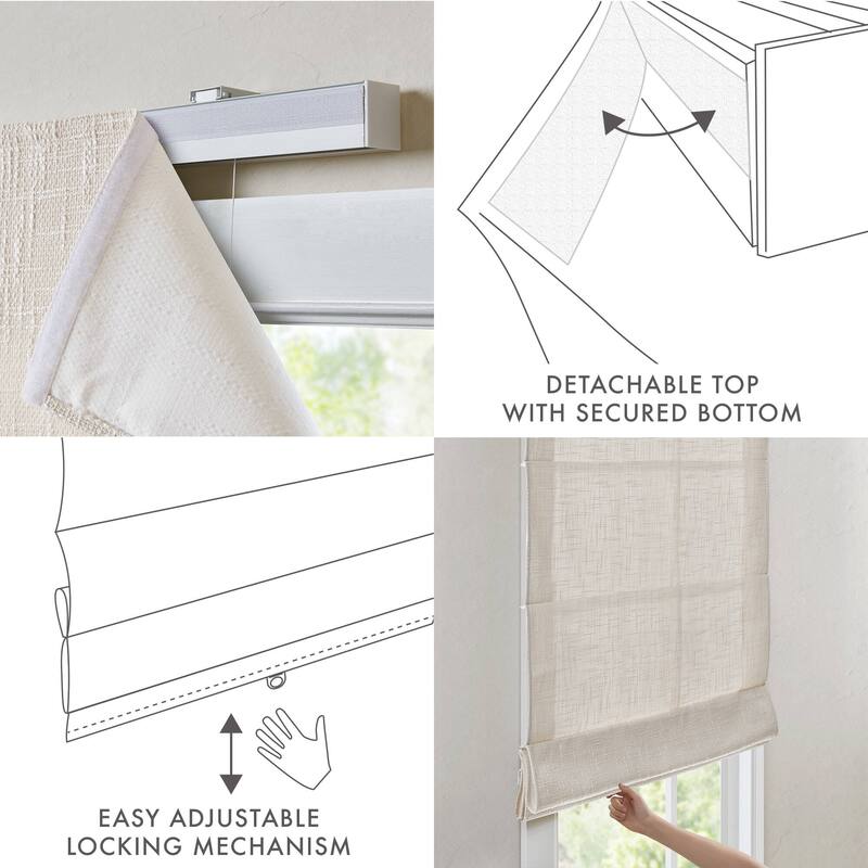 Madison Park Quincy Room Darkening Cordless Roman Shade