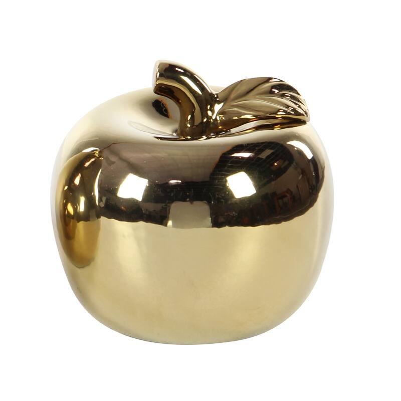 Copper Grove Kitty Red Ceramic Pear and Apple (Set of 2)