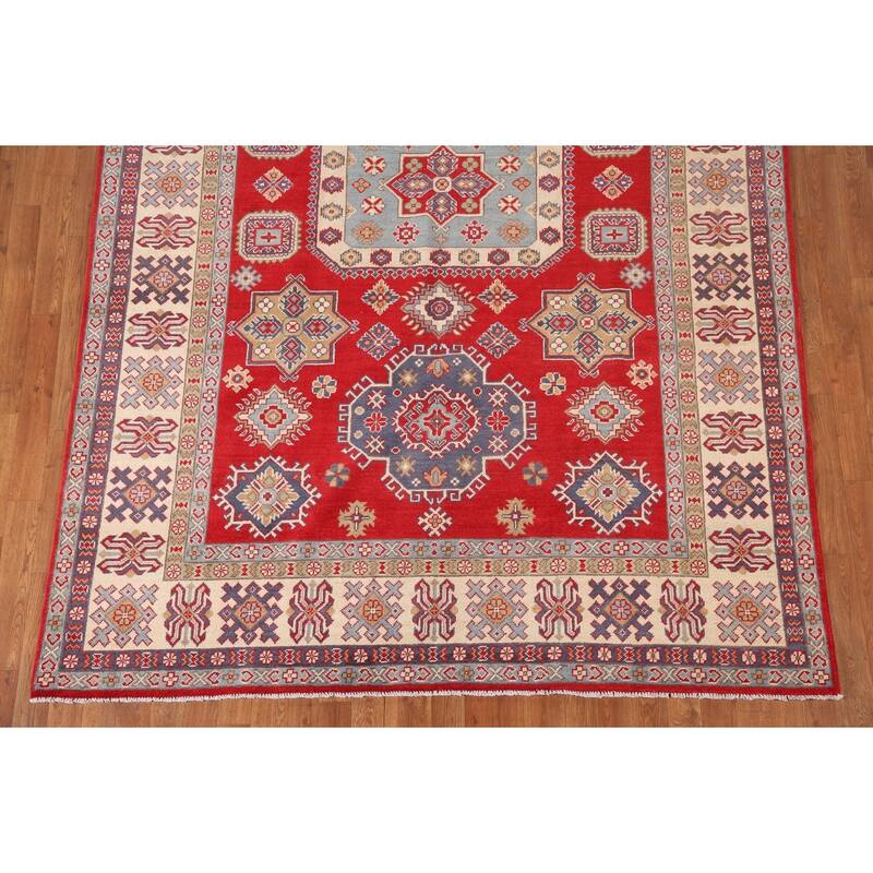 Traditional Red Kazak Oriental Area Rug Handmade Wool Carpet - 6'7"x 9'8"
