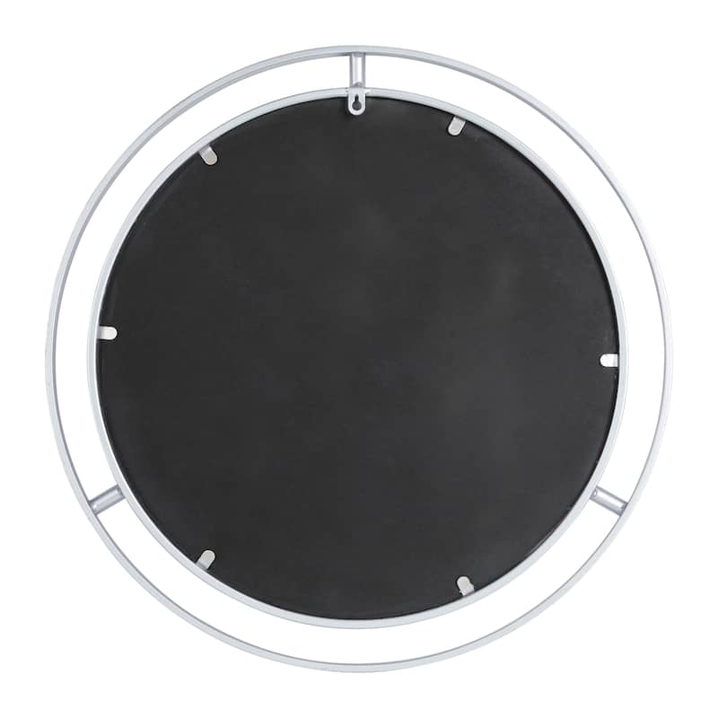 Glitzhome 24"D Modern Round Accent Decorative Wall Mirror Bathroom Vanity Decor