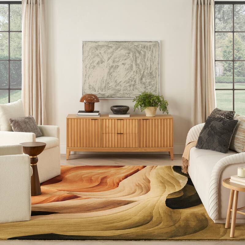 Nourison Prismatic Indoor only Multicolored Abstract Area Rug