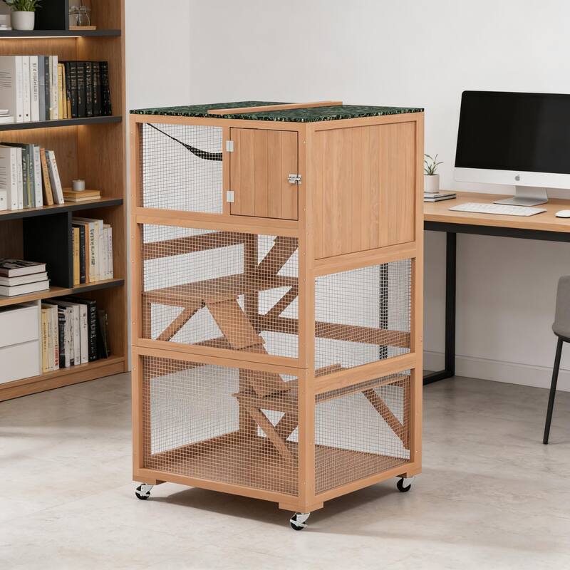 Wooden Outdoor Cat Enclosure House,Pet House