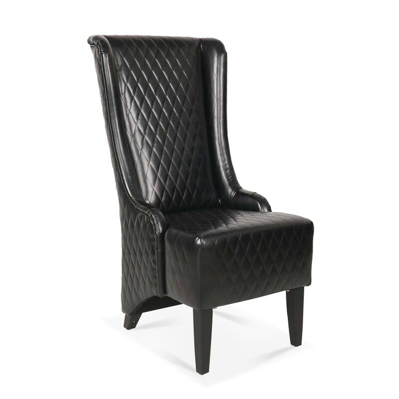 PU Leather Wingback Chairs, High Backrest Side Chair