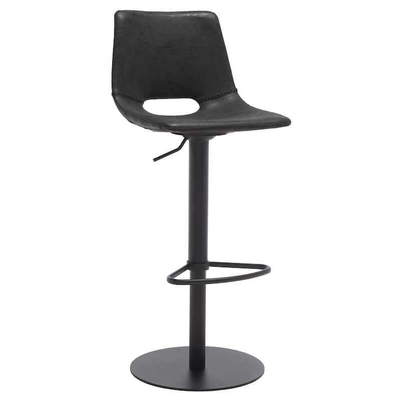 SAFAVIEH Myrtice Gas Lift Adjustable Bar Stool - 19 In. W x 17 In. D x 34-44 In. H - 19Wx17Dx44H