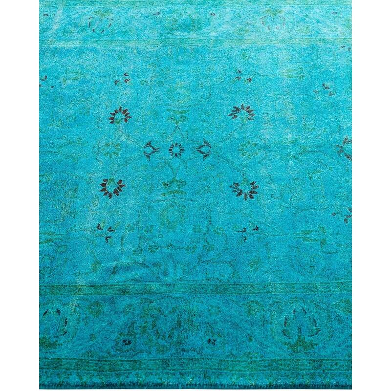 Contemporary Overdyed Wool Hand Knotted Area Rug - 3' 2" x 5' 1"