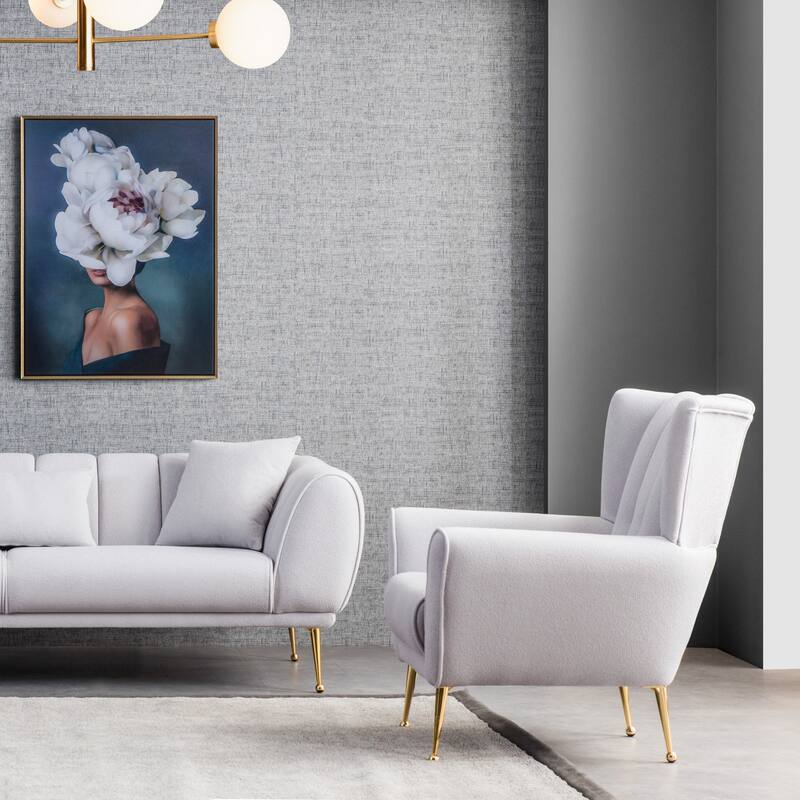 Adelina Mid Century Upholstered French Boucle Lounge Chair