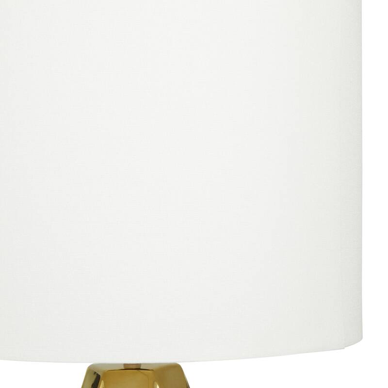 Ceramic Geometric Room Table Lamp - White, Silver, Gold, Black - CosmoLiving by Cosmopolitan