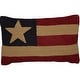 preview thumbnail 2 of 1, Patriotic Patch Flag Hooked Pillow 14x22
