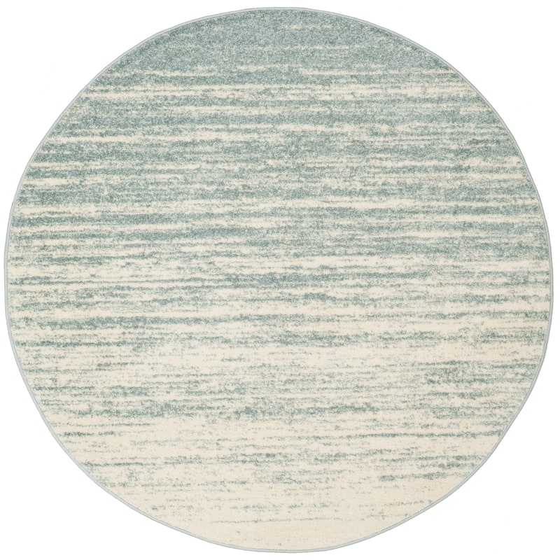 SAFAVIEH Adirondack Vera Modern Ombre Distressed Area Rug - 11' Round - Slate/Cream