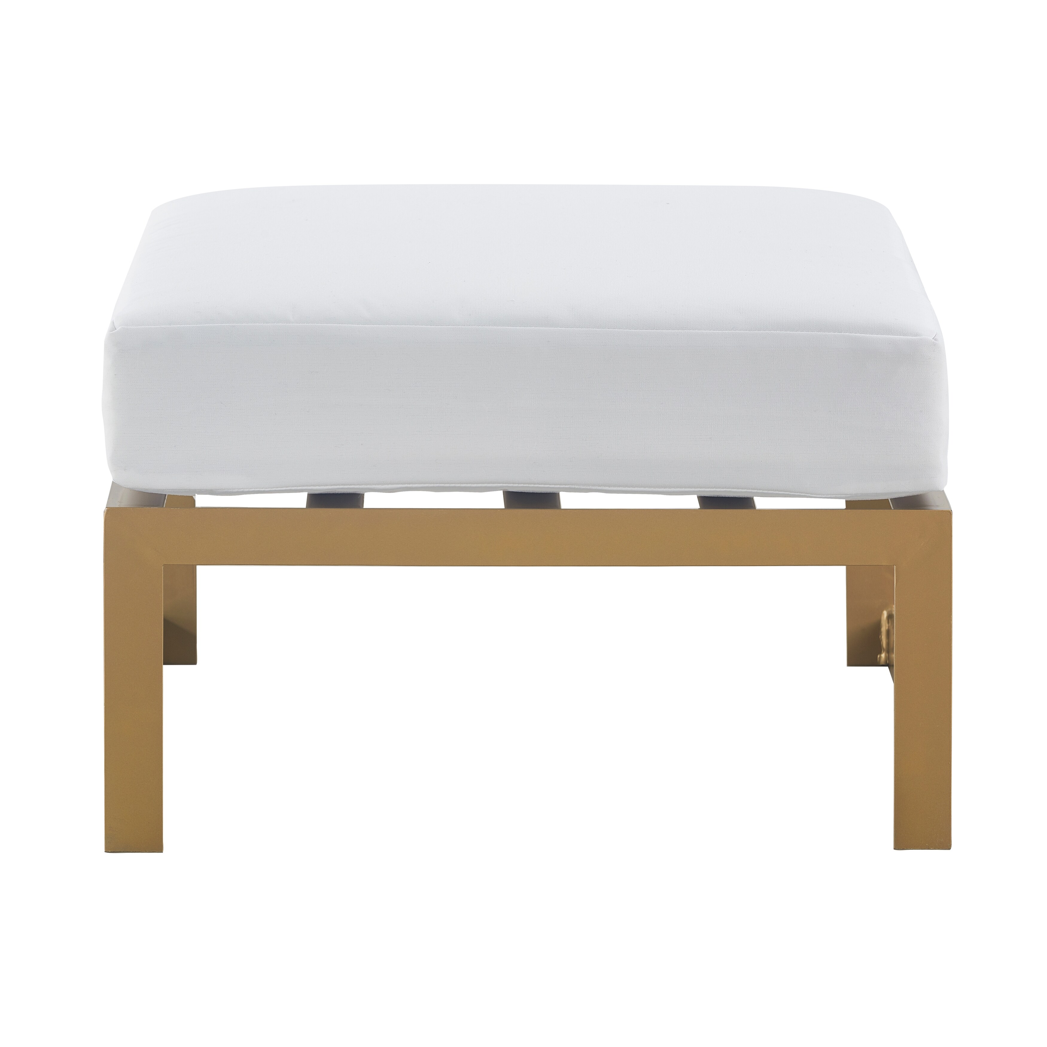 Shop Elle Decor Mirabelle Outdoor Ottoman French Gold On Sale