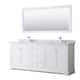 Option White / White Carrara Marble Top / Polished Chrome