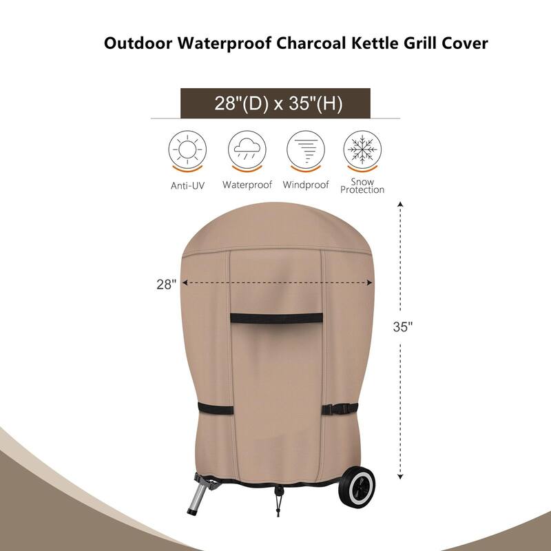 Outdoor Waterproof Charcoal Kettle Grill Cover
