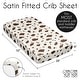 preview thumbnail 6 of 4, Sweet Jojo Designs Brown Western Cow Print Boy Girl Gender Neutral Satin Fitted Crib Sheet Tan Off White Wild West Steer Animal