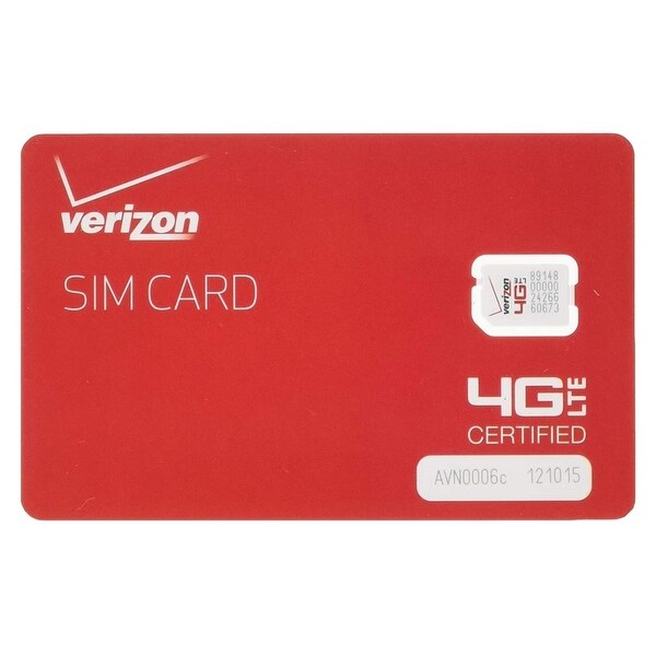 Shop Verizon Wireless Postpaid/Prepaid 4G LTE Nano SIM Card (4FF) - Red - Overstock - 31594499