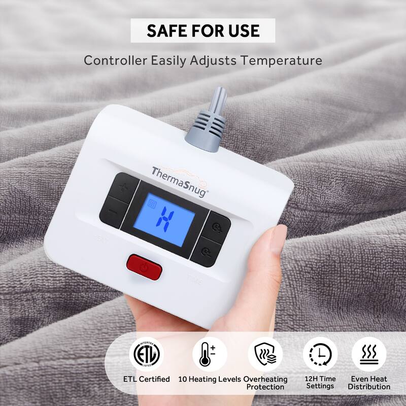 Heated Blanket Electric Throw Fast Heating Ultra Soft Warm Flannel
