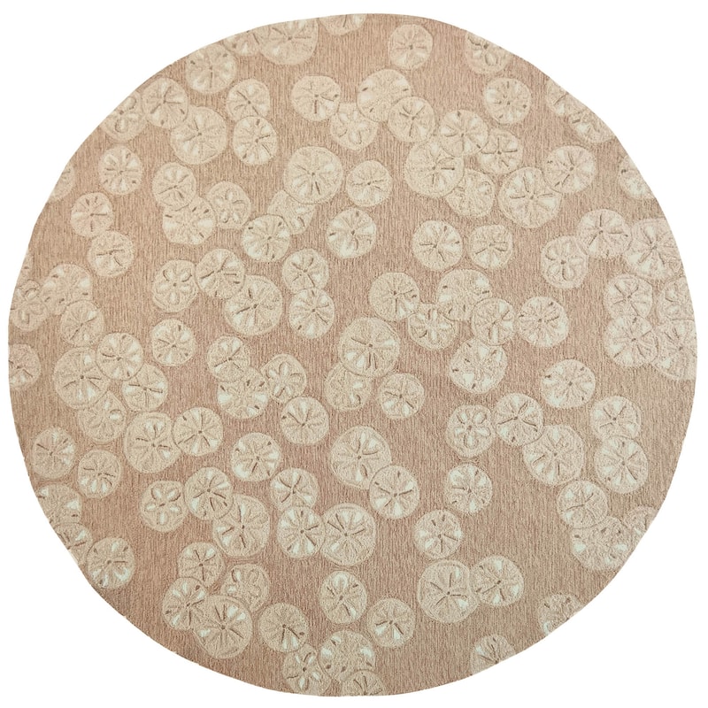 Liora Manne Capri Sea Biscuit Indoor/Outdoor Area Rug Seafoam 1'8" x 2'6" - 8' Round - Natural