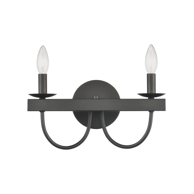 Elk Home Williamson Black Metal 2 Light Vanity Light