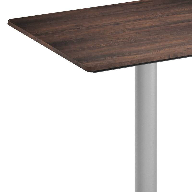 Commercial All-Weather HPL Tabletop with Round Base - 29.75"W x 23.75"D x 29.5"H