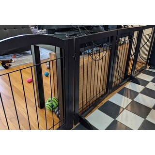 Outdoor Indoor Extra Wide Pet Baby Child Safety Gate Folding Fence Puppy Playpen 