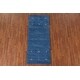 preview thumbnail 15 of 18, Blue Tribal Gabbeh Oriental Area Rug Handmade Wool Carpet - 2'8" x 6'4"