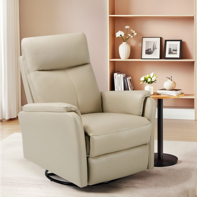 Fabric Recliner Sofa Chair Swivel Rocking Footrest-Single Seat for Living Room