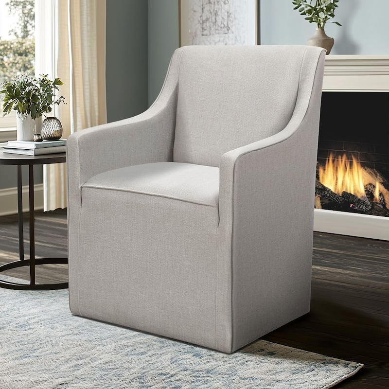 Madison Park Charlotte Dining Arm Chair with Casters