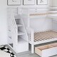 preview thumbnail 3 of 11, Wood Twin-Twin over Full L-Shaped Bunk Bed With 3 Drawers