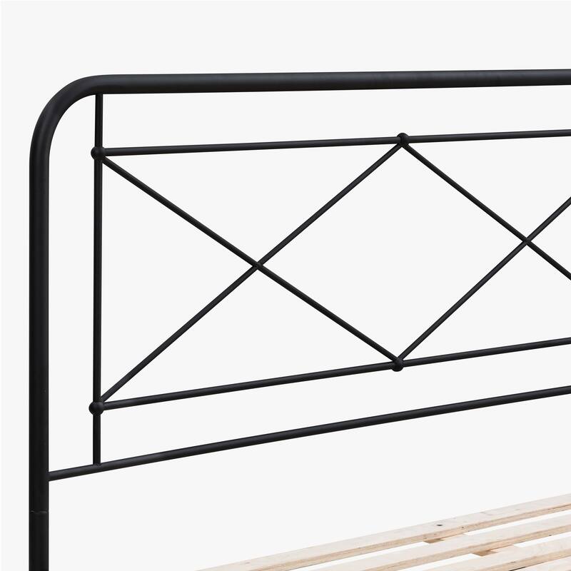 Intercon Vintage Metal Panel Bed, Black