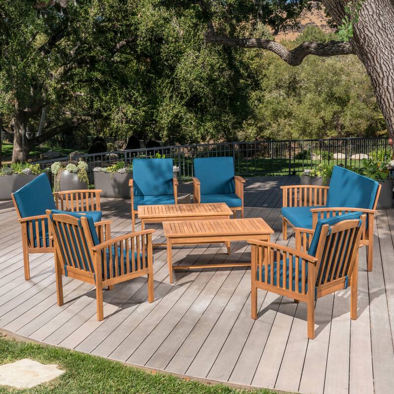 Carolina Acacia 8-piece Outdoor Sofa Set by Christopher Knight Home
