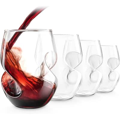 Final Touch Conundrum Red Wine Glasses Set of 4 - 16 oz