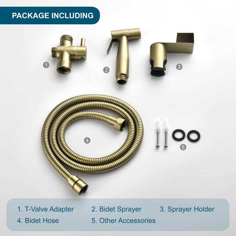 Handheld Bidet Sprayer Stainless Steel Bidet Hand Held Sprayer for Toilet Shattaf Toilet Attachment