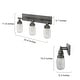 preview thumbnail 4 of 6, Carbon Loft Vawdrey 3-light Black Wall Sconces Vanity Lights Bathroom