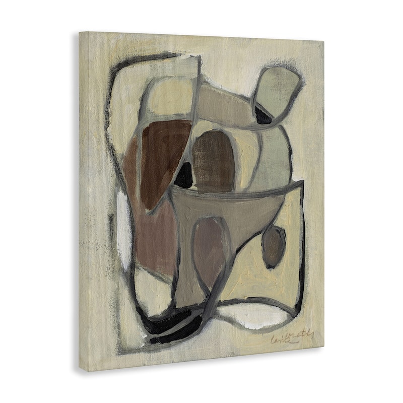 Stupell Rustic Curved Shapes Abstract Canvas Wall Art Design By Lanie Loreth