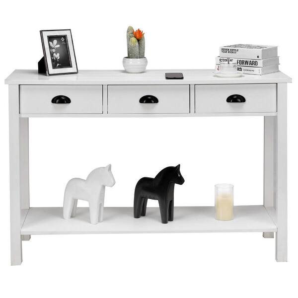 Shop Costway 47 Console Table Hall Table Side Desk Accent Table