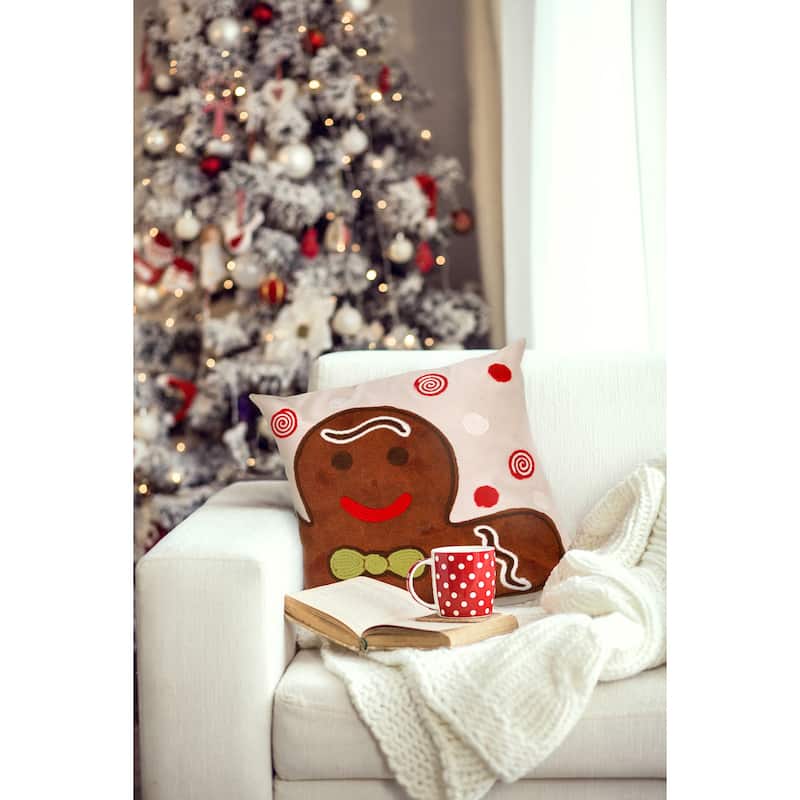 Liora Manne Visions III Ginger Boy Indoor/Outdoor Pillow Chocolate 20" x 20" - Brown