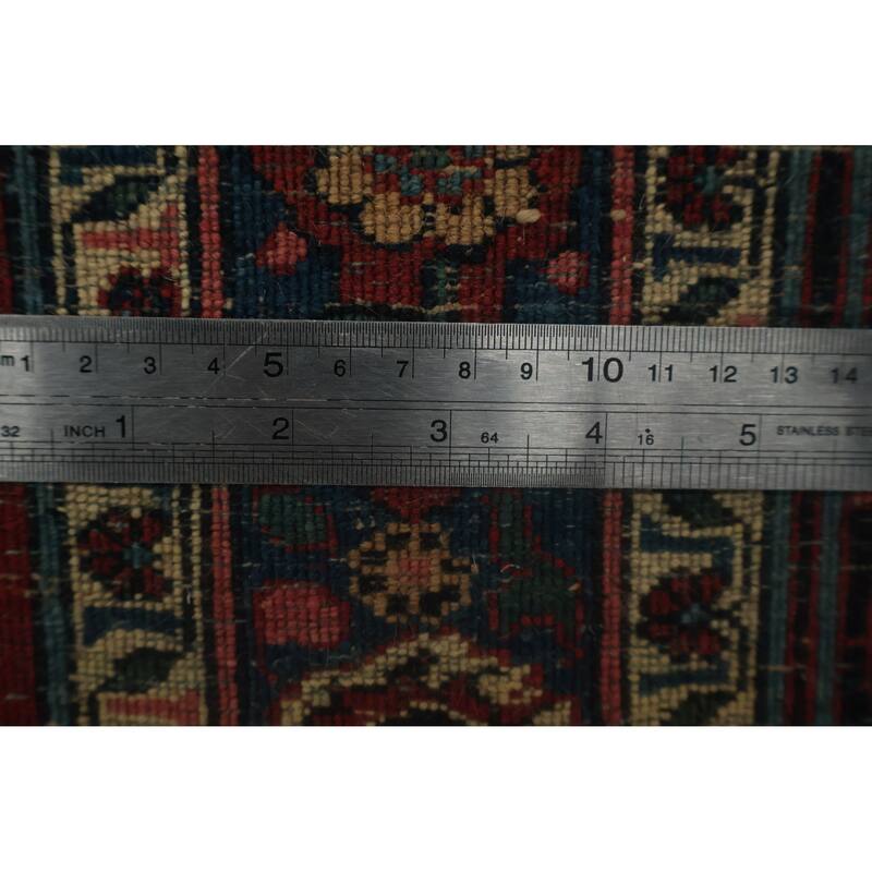 Hand Knotted Oriental 100% Wool Carpet Traditional Floral Red Bidjar Area Rug - 11' 9'' X 8' 6''