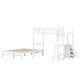 preview thumbnail 6 of 15, Separate Design Twin over Full Bunk Bed with Built-in Desk and 3 Drawers