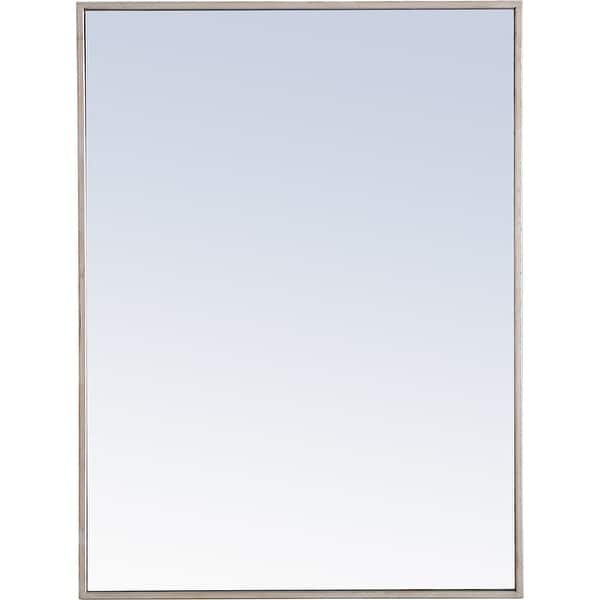 slide 2 of 11, Elegant Lighting Eternity 32" x 24" Rectangular Metal Framed Wall Silver