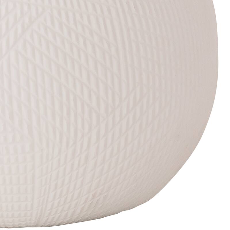 Elk Home Besse White Finish Glass 16 Inch Wide Vase