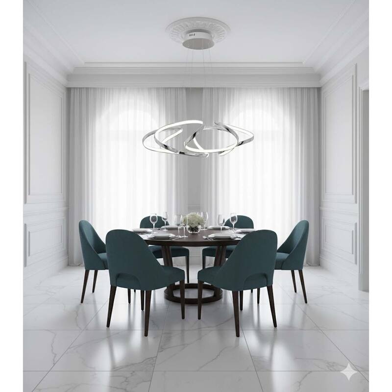 Chrome Aluminum LED Lighting With White Acrylic Diffuser