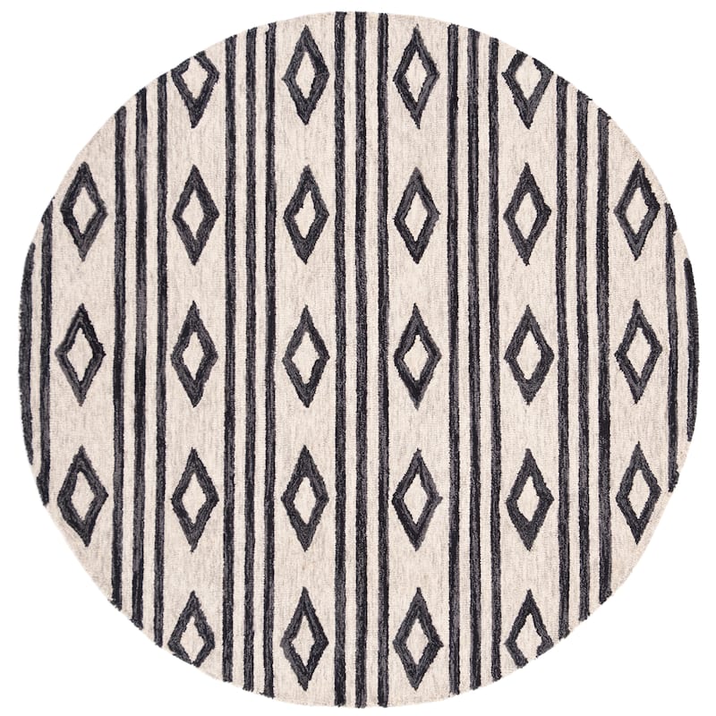 SAFAVIEH Handmade Micro-Loop Enkeleda Moroccan Wool Rug