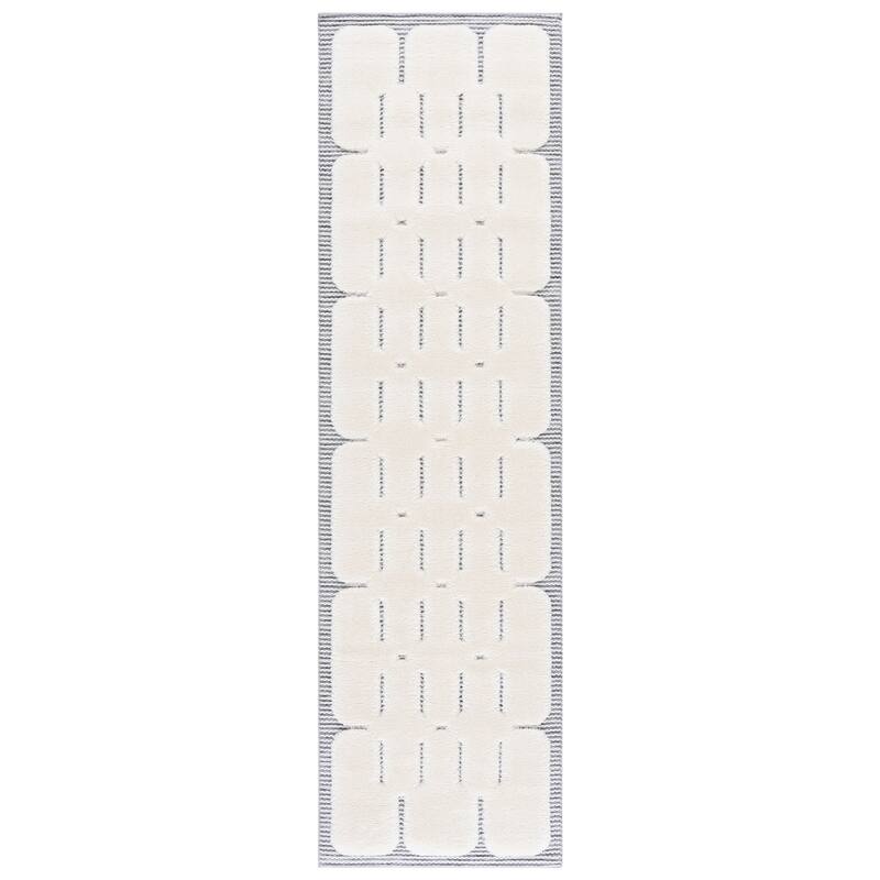 SAFAVIEH Celebrity Bettyann Modern Rug - 2'2" x 8' Runner - Ivory/Grey