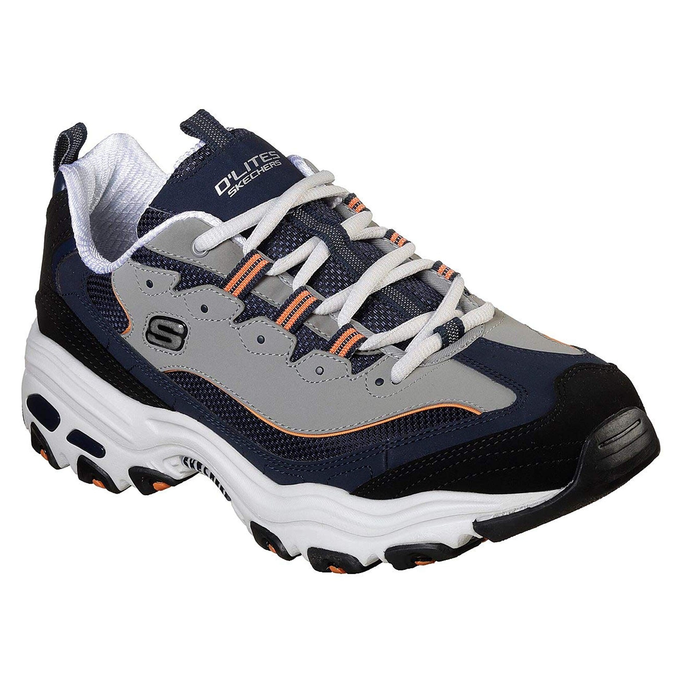 skechers d'lites mens orange