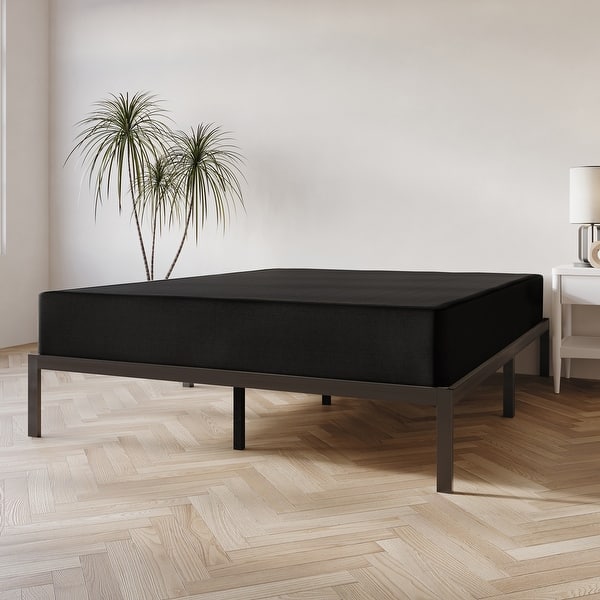 CraftPorch Solid Wood 8-Inch Box Spring Foundation with Wood Slats with ...