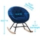 preview thumbnail 20 of 32, Modern Velvet Tufted Back Round Accent Rocking Chair for Teenager