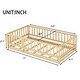 preview thumbnail 5 of 24, Twin Montessori Floor Bed with Fence & Door