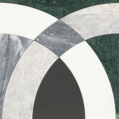 Daltile Eclessia Marble Natural Stone Arches Mosaic Polished (10 PCS Per Carton) (9.70 SQFT Per Carton)